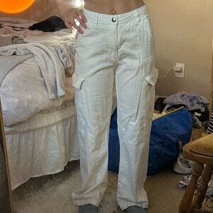 White Cargo Pants